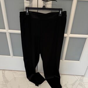 St John Caviar Emma wide leg black silk pants